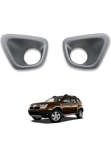 Dacia Duster Sis Far Çerçevesi - Gri (2 Parça) | (2010-2018)