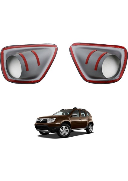 Dacia Duster Sis Far Çerçevesi - Gri (2 Parça) | (2010-2018) fiyatları