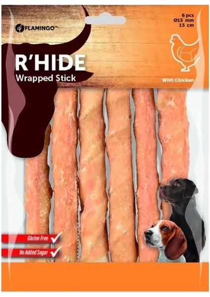 Rhide Tavuk Sargılı Stick Köpek Ödül Maması 15 cm 6 Adet 180 gr