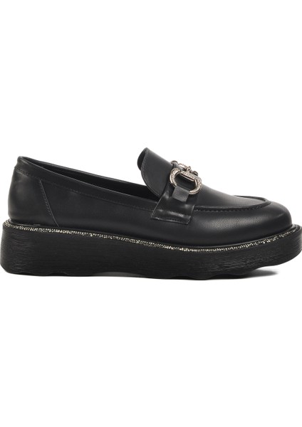 Siyah Kadın Loafer Ayakkabı
