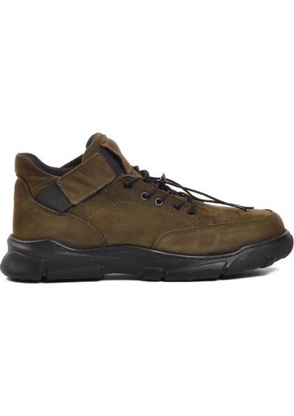 Haki Yeşil Nubuk Siyah Sneaker Erkek Bot