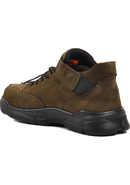 Haki Yeşil Nubuk Siyah Sneaker Erkek Bot fırsatları