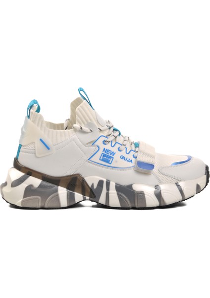 Beyaz Polyester Karışımlı Erkek Spor Ayakkabı