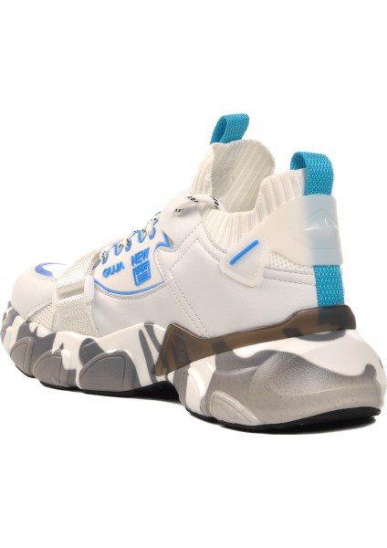 Beyaz Polyester Karışımlı Erkek Spor Ayakkabı fırsatları