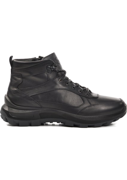 Siyah Deri Ortopedik Sneaker Erkek Bot
