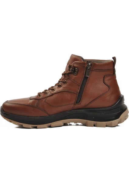 Taba Deri Ortopedik Sneaker Erkek Bot