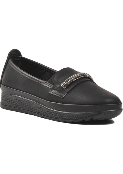 Siyah Zümrüt Kadın Düz Rahat Günlük Ayakkabı modelleri