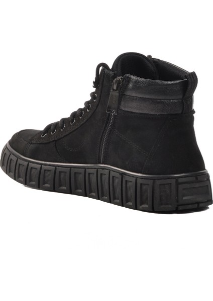 Siyah Nubuk Sneaker Erkek Bot fırsatları