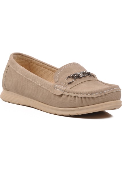 Bej Kadın Düz Rahat Günlük Ayakkabı modelleri