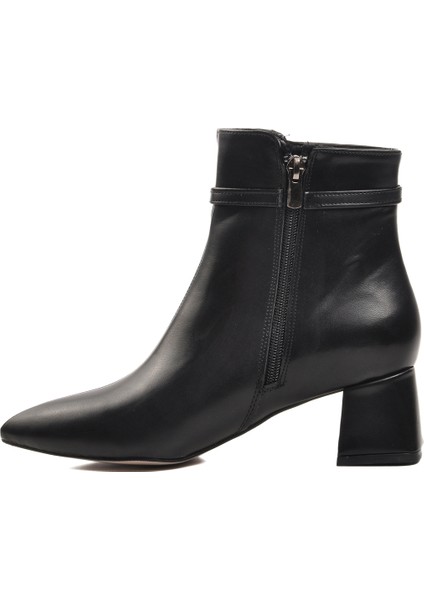 Siyah Poliüretan Kadın Topuklu Bot fiyatları