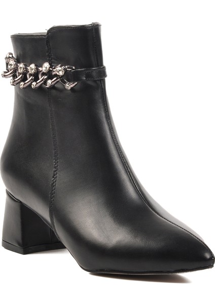 Siyah Poliüretan Kadın Topuklu Bot modelleri