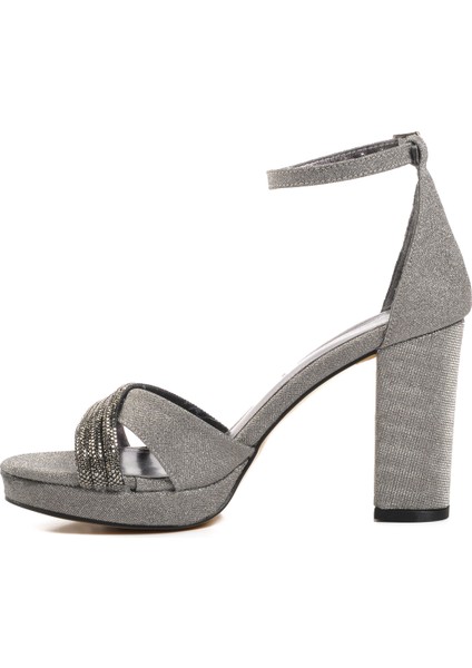 Gri Gümüş Platin Kadın Abiye Ayakkabı fiyatları