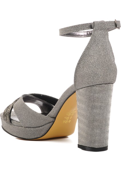 Gri Gümüş Platin Kadın Abiye Ayakkabı fırsatları