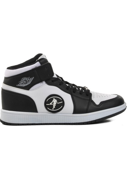 Siyah Beyaz Erkek Hi Sneaker