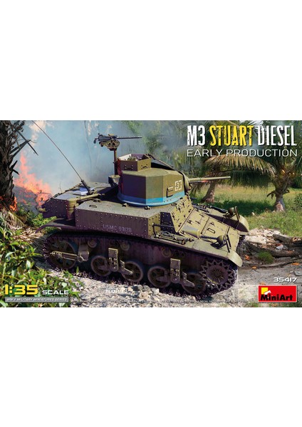 35417 1:35 M3 Stuart Diesel Erken Üretim