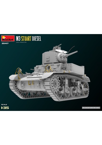 35417 1:35 M3 Stuart Diesel Erken Üretim