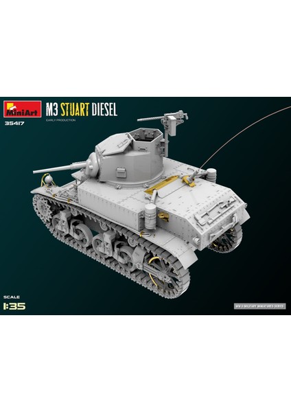 35417 1:35 M3 Stuart Diesel Erken Üretim