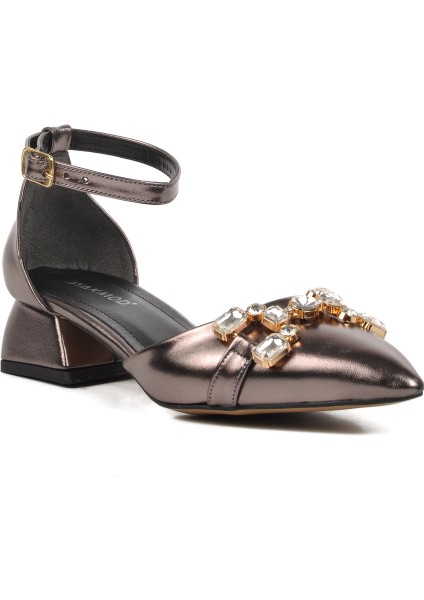 Gri Gümüş Platin Kadın Abiye Ayakkabı modelleri