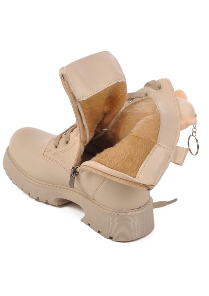 Bej Içi Kürklü Kız Çocuk Bot fırsatları