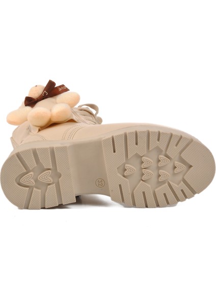 Bej Içi Kürklü Kız Çocuk Bot indirimleri