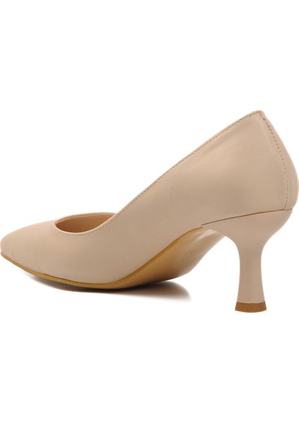 Bej Cilt Kadın Topuklu Stiletto Ayakkabı fırsatları