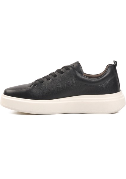 Siyah Ortopedik Deri Erkek Sneaker Ayakkabı fiyatları