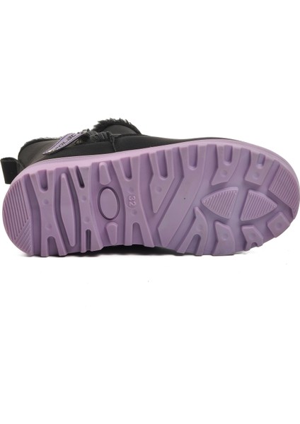 Siyah Lila Içi Kürklü Kız Çocuk Bot indirimleri