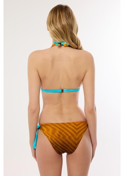 4612 Kahve Mavi Desenli Bikini Takımı modelleri