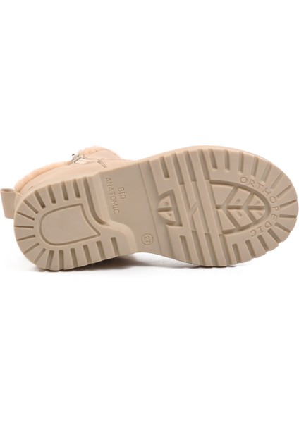 Bej Içi Kürklü Kız Çocuk Bot indirimleri