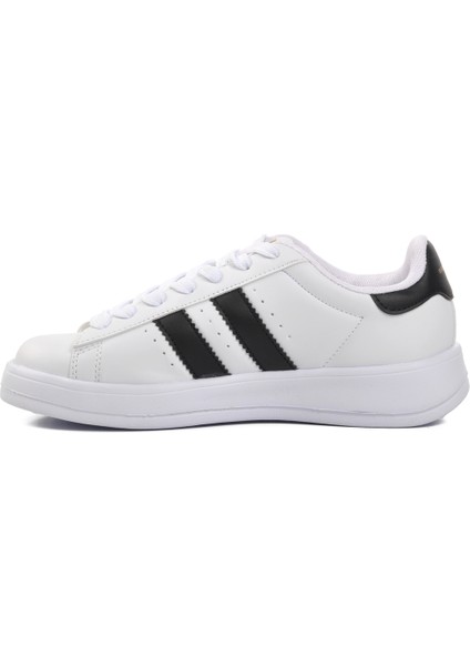 Beyaz Siyah Unisex Spor Ayakkabı