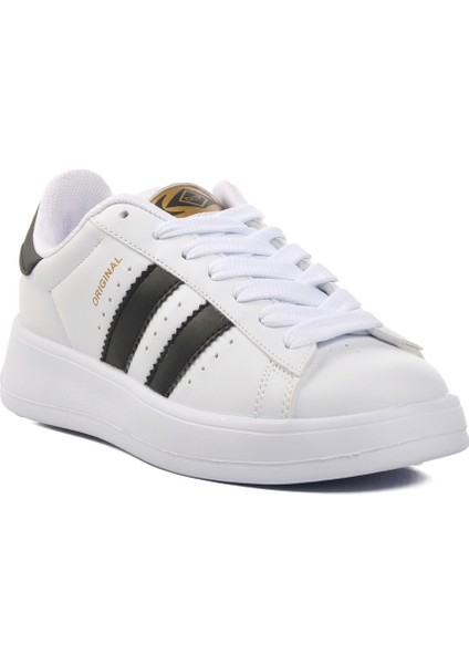 Beyaz Siyah Unisex Spor Ayakkabı