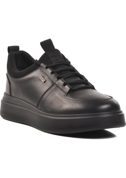 Siyah Ortopedik Deri Erkek Casual Ayakkabı modelleri