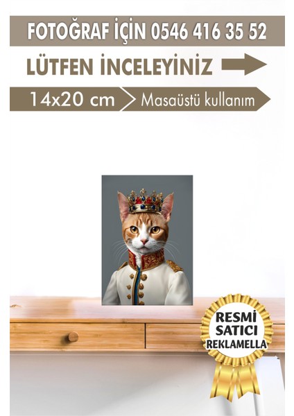 No:43 Kişiye Özel Tasarım Evcil Hayvan Tablosu Patili Hediyelik Kraliyet Kıyafetli Portresi