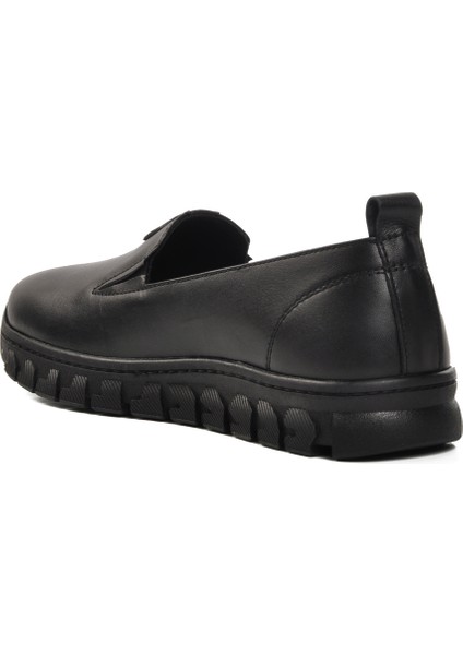 Siyah Kadın Deri Düz Rahat Günlük Ayakkabı fırsatları