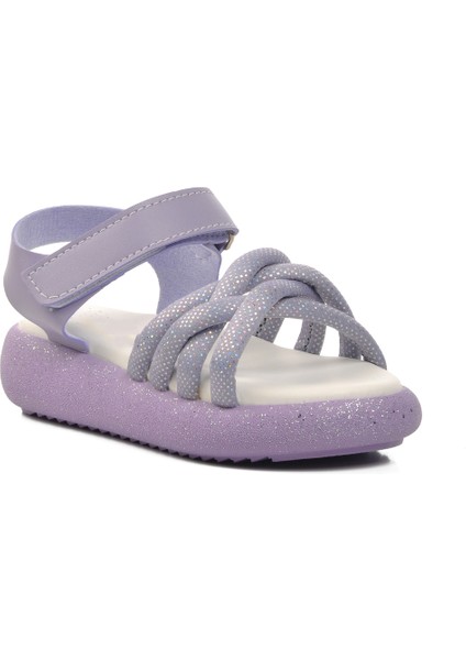 Lila Çocuk Düz Sandalet modelleri
