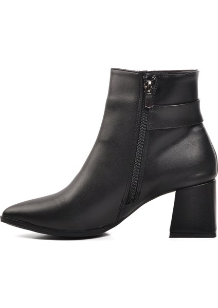Siyah Cilt Kadın Topuklu Bot fiyatları