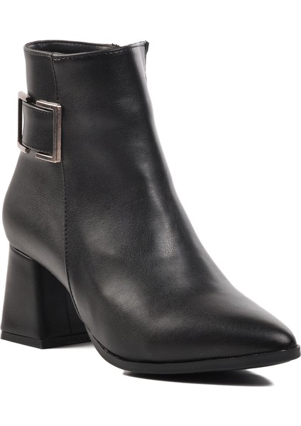 Siyah Cilt Kadın Topuklu Bot modelleri