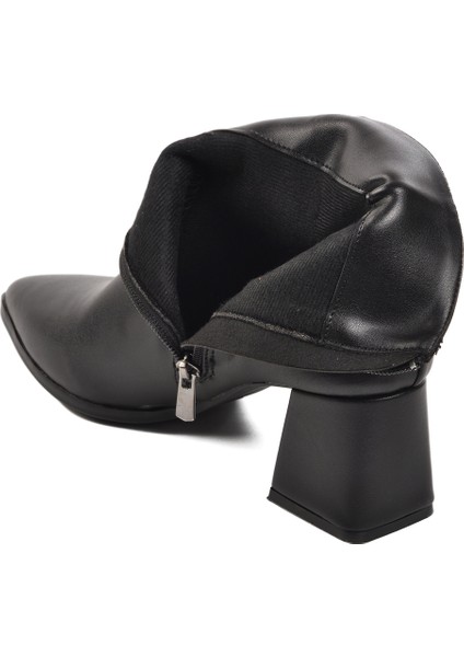 Siyah Cilt Kadın Topuklu Bot fırsatları