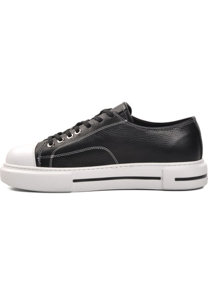 Siyah Floter Beyaz Erkek Sneaker Ayakkabı