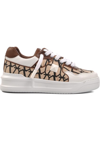Kahve Beyaz Erkek Sneaker Premium