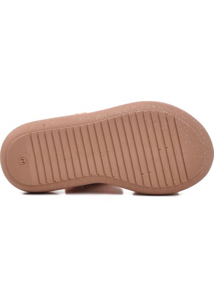 Pudra Simli Kız Çocuk Düz Sandalet indirimleri