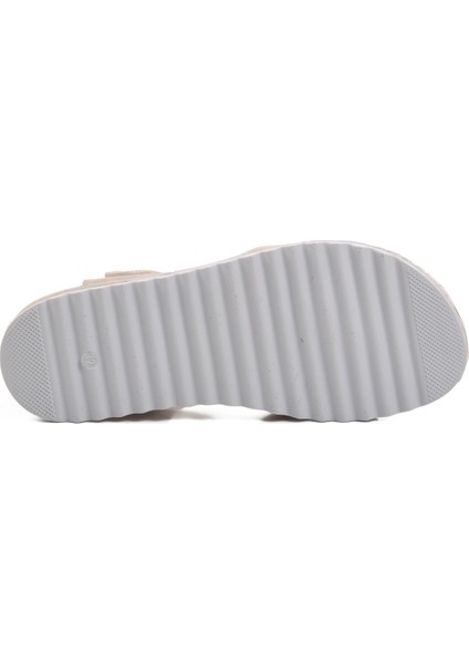 Bej Sedef Simli Kız Çocuk Düz Sandalet indirimleri