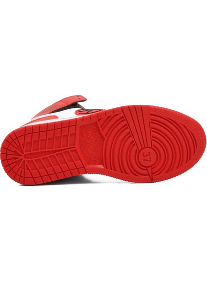 Siyah Beyaz Kırmızı Hi Sneaker indirimleri