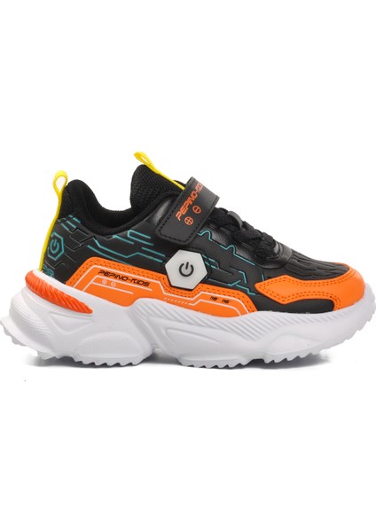 Siyah Turuncu Çocuk Spor Ayakkabı