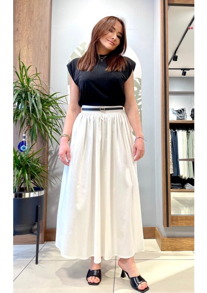 Mevsimlik Pamuk Saten Cepli Uzun Etek. fiyatları