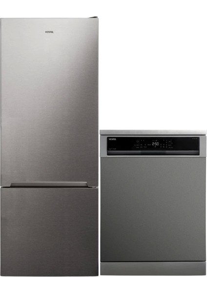 2'li Inoks Beyaz Eşya Seti (Bm 5312 x Bulaşık + NFK52011 x Buzdolabı)