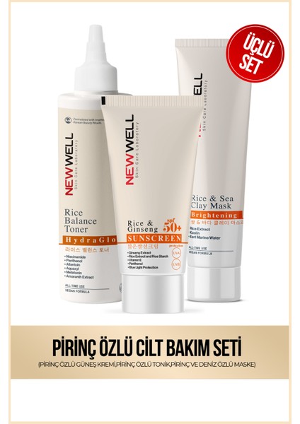 Pirinç Özlü Cilt Bakım Seti