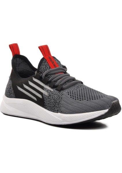 Füme Siyah Kırmızı Unisex Spor Ayakkabı