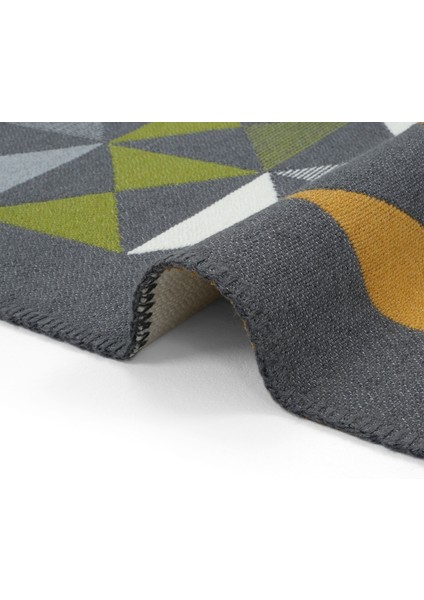 Lovely Koyu Gri Kilim Halı Çift Taraflı Makinede Yıkanabilir Yazlık Kilim Mutfak Balkon Banyo Kilimi