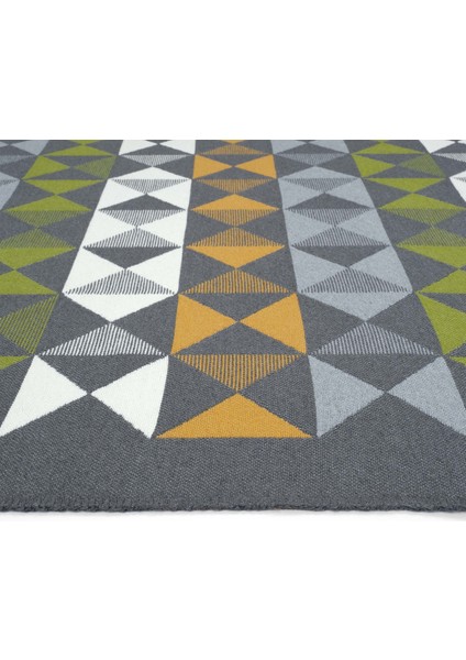 Lovely Koyu Gri Kilim Halı Çift Taraflı Makinede Yıkanabilir Yazlık Kilim Mutfak Balkon Banyo Kilimi